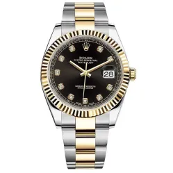 Часы Rolex Datejust 41 126333 Black set with diamonds Oyster Bracelet 020480