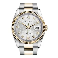 Часы Rolex Datejust Lady Steel Yellow Gold 36mm 116233-Silver-Jubilee-Diamond-Oyster 23168 21224