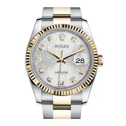 Часы Rolex Datejust Lady Steel Yellow Gold 36mm 116233-Silver-Jubilee-Diamond-Oyster 23168 21224