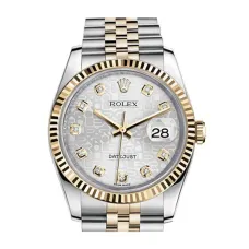Часы Rolex Datejust Lady Steel Yellow Gold 36mm 116233-Silver-Jubilee-Diamond-Jubilee 26990 21270