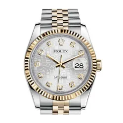 Часы Rolex Datejust Lady Steel Yellow Gold 36mm 116233-Silver-Jubilee-Diamond-Jubilee 26990 21270
