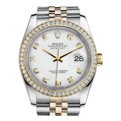 Часы Rolex Datejust Lady Steel Yellow Gold 36mm 116243-White-Dial-Diamond-Jubilee 21651 21282