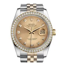 Часы Rolex Datejust Lady Steel Yellow Gold 36mm 116243-Champagne-Dial-Diamond-Jubilee 21656 21288