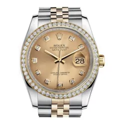 Часы Rolex Datejust Lady Steel Yellow Gold 36mm 116243-Champagne-Dial-Diamond-Jubilee 21656 21288